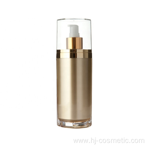 Wholesale luxurious acrylic round golden cosmetic bottle/jars with good price